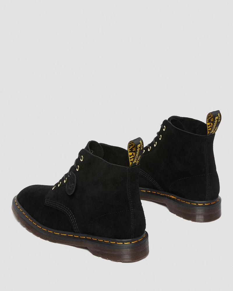 Dr Martens 101 Ruskind Ankelstøvler Dame Sort | DK 8TCE